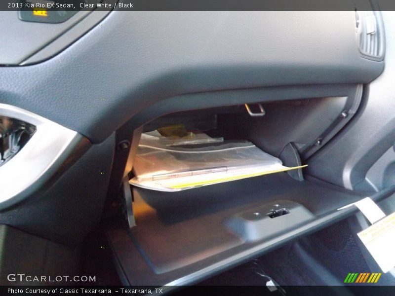 Clear White / Black 2013 Kia Rio EX Sedan