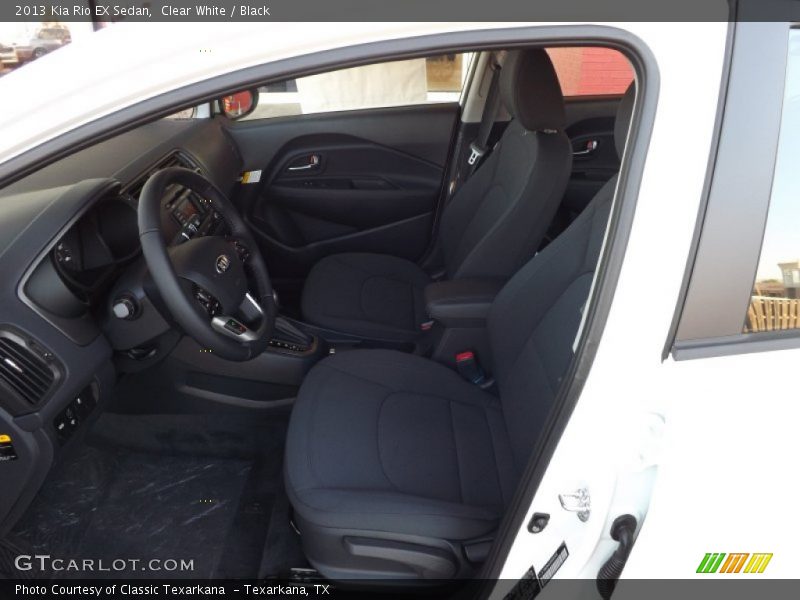 Clear White / Black 2013 Kia Rio EX Sedan