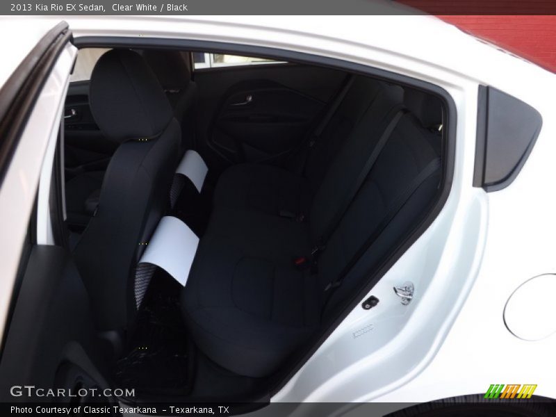 Clear White / Black 2013 Kia Rio EX Sedan