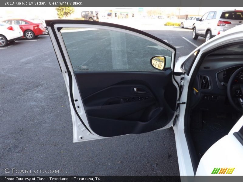 Clear White / Black 2013 Kia Rio EX Sedan