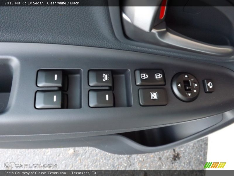 Clear White / Black 2013 Kia Rio EX Sedan