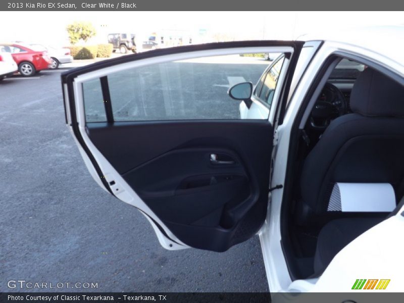 Clear White / Black 2013 Kia Rio EX Sedan