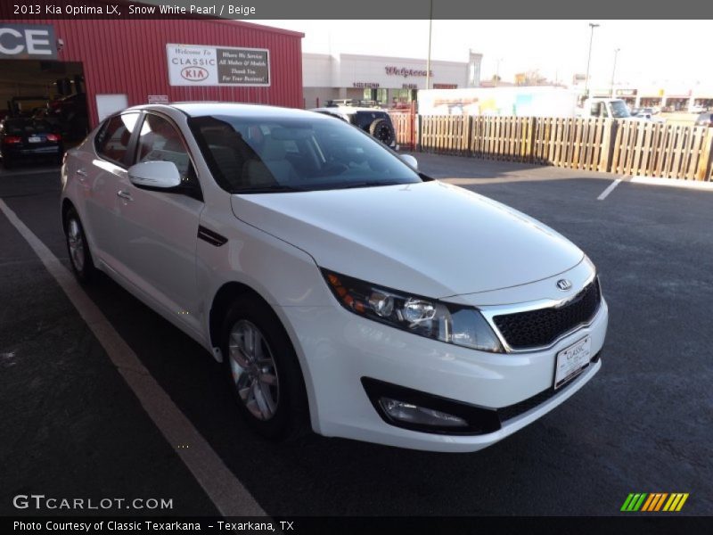 Snow White Pearl / Beige 2013 Kia Optima LX