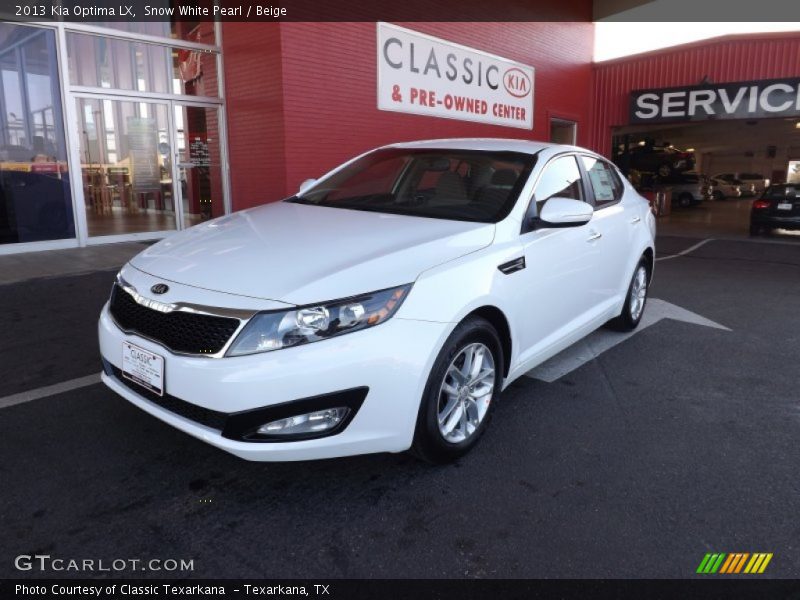 Snow White Pearl / Beige 2013 Kia Optima LX