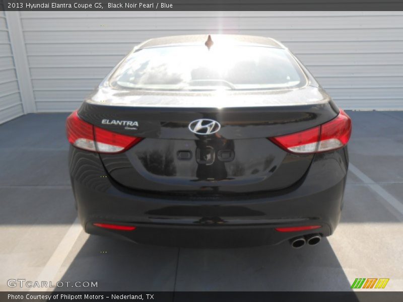 Black Noir Pearl / Blue 2013 Hyundai Elantra Coupe GS