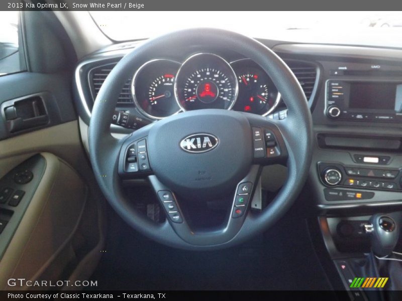 Snow White Pearl / Beige 2013 Kia Optima LX