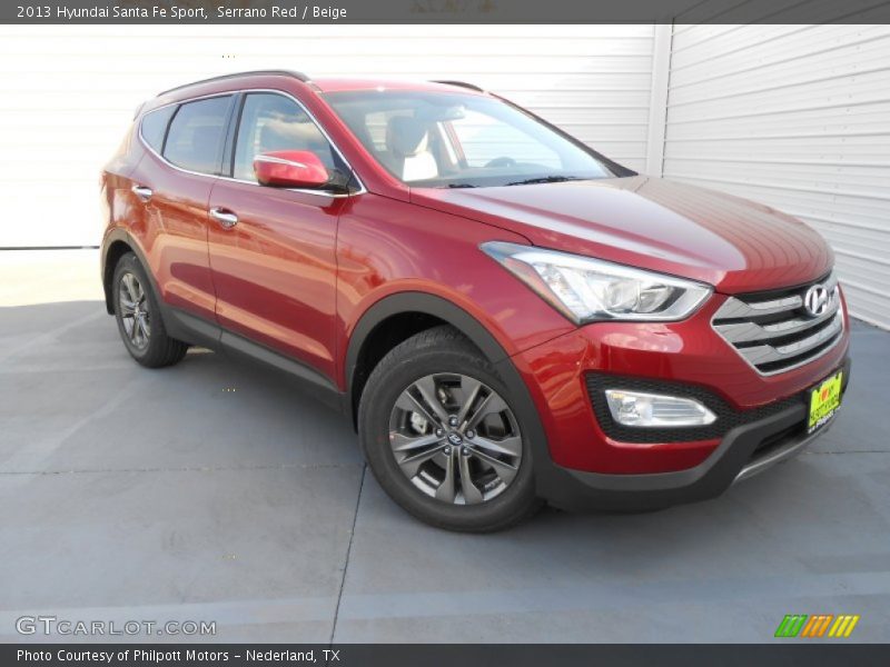 Serrano Red / Beige 2013 Hyundai Santa Fe Sport