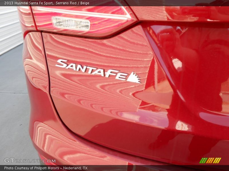 Serrano Red / Beige 2013 Hyundai Santa Fe Sport