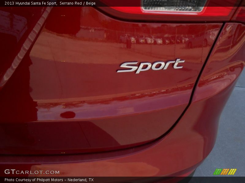 Serrano Red / Beige 2013 Hyundai Santa Fe Sport