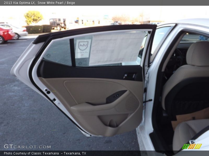 Snow White Pearl / Beige 2013 Kia Optima LX