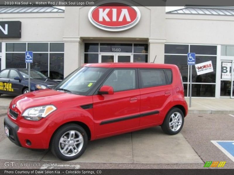 Molten Red / Black Soul Logo Cloth 2010 Kia Soul +