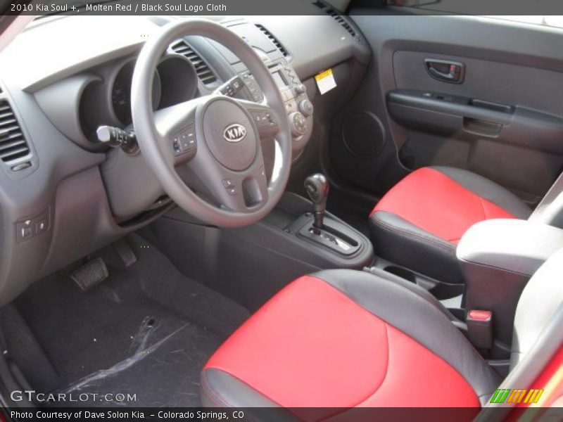 Molten Red / Black Soul Logo Cloth 2010 Kia Soul +