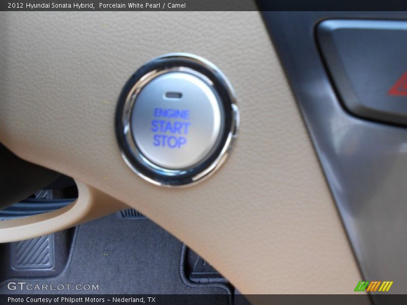 Porcelain White Pearl / Camel 2012 Hyundai Sonata Hybrid