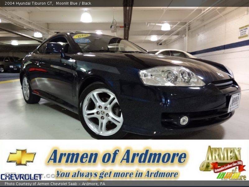 Moonlit Blue / Black 2004 Hyundai Tiburon GT
