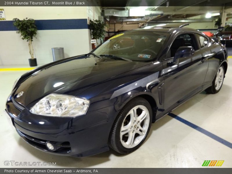 Moonlit Blue / Black 2004 Hyundai Tiburon GT