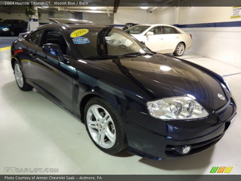 Moonlit Blue / Black 2004 Hyundai Tiburon GT