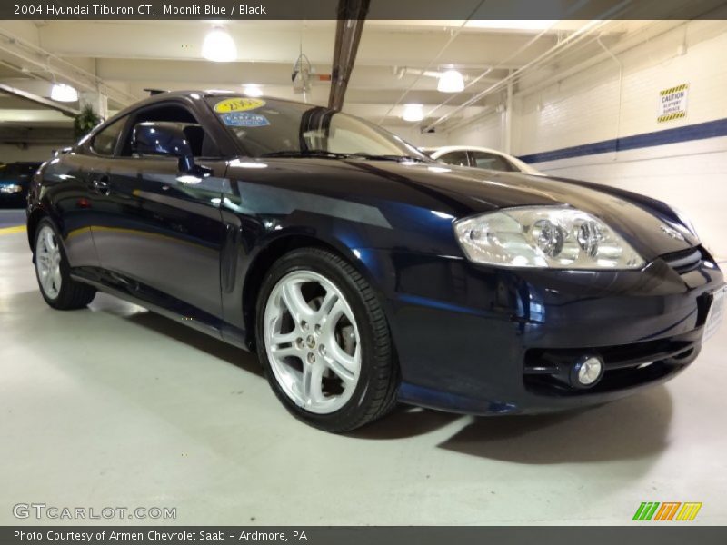 Moonlit Blue / Black 2004 Hyundai Tiburon GT