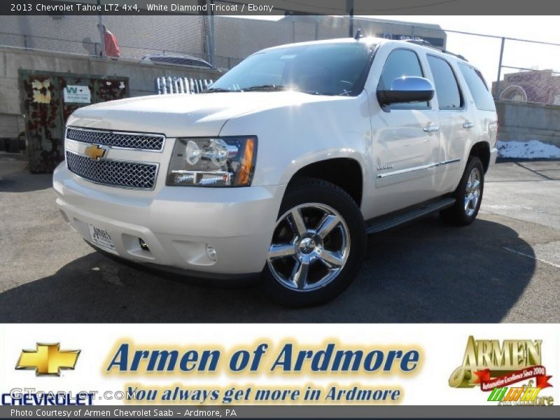 White Diamond Tricoat / Ebony 2013 Chevrolet Tahoe LTZ 4x4