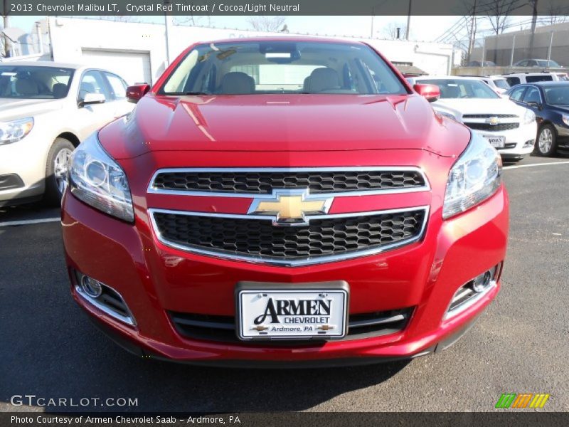 Crystal Red Tintcoat / Cocoa/Light Neutral 2013 Chevrolet Malibu LT