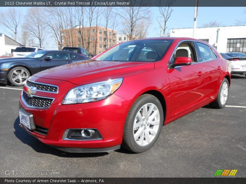 Crystal Red Tintcoat / Cocoa/Light Neutral 2013 Chevrolet Malibu LT