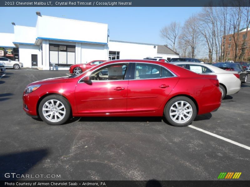 Crystal Red Tintcoat / Cocoa/Light Neutral 2013 Chevrolet Malibu LT