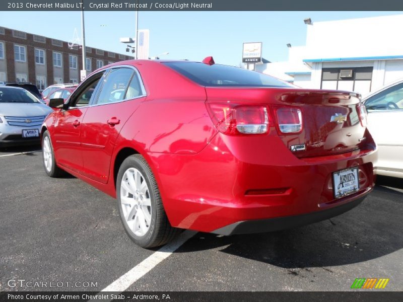Crystal Red Tintcoat / Cocoa/Light Neutral 2013 Chevrolet Malibu LT