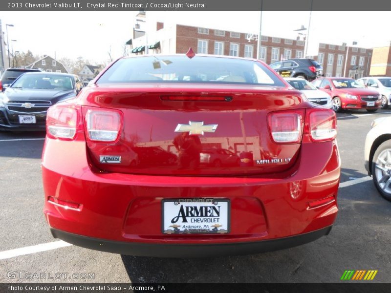 Crystal Red Tintcoat / Cocoa/Light Neutral 2013 Chevrolet Malibu LT