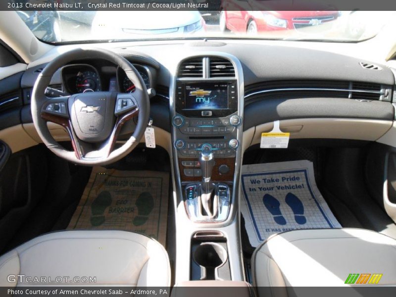 Crystal Red Tintcoat / Cocoa/Light Neutral 2013 Chevrolet Malibu LT