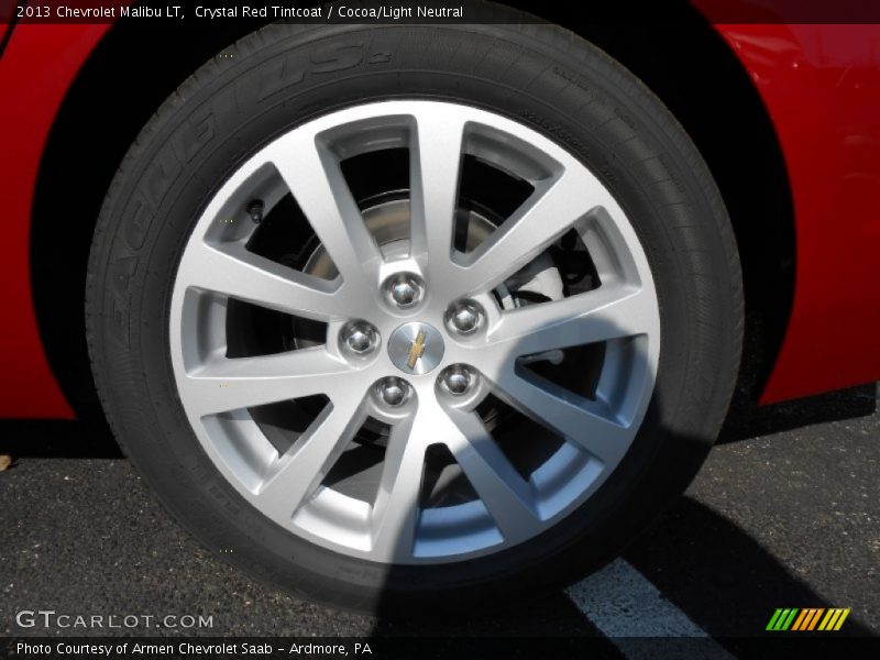 Crystal Red Tintcoat / Cocoa/Light Neutral 2013 Chevrolet Malibu LT