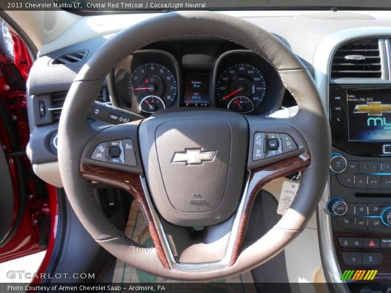 Crystal Red Tintcoat / Cocoa/Light Neutral 2013 Chevrolet Malibu LT