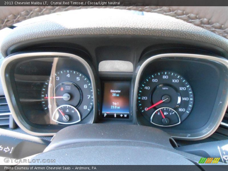 Crystal Red Tintcoat / Cocoa/Light Neutral 2013 Chevrolet Malibu LT