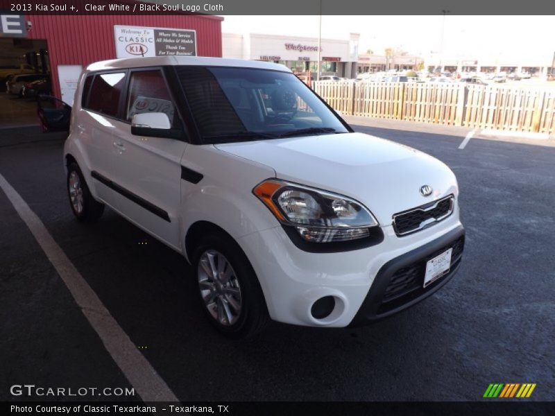 Clear White / Black Soul Logo Cloth 2013 Kia Soul +