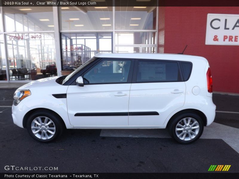 Clear White / Black Soul Logo Cloth 2013 Kia Soul +