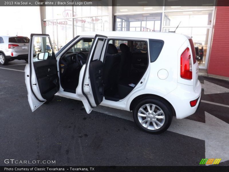 Clear White / Black Soul Logo Cloth 2013 Kia Soul +