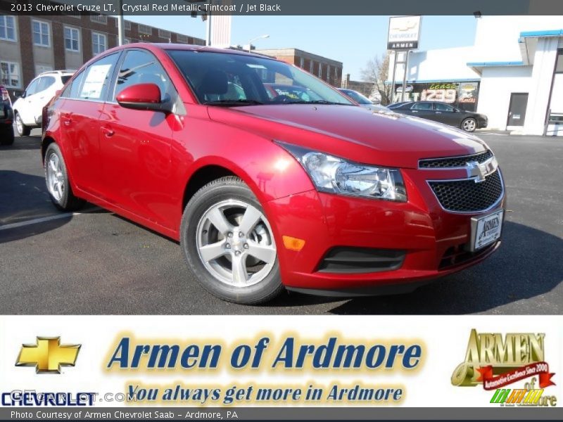 Crystal Red Metallic Tintcoat / Jet Black 2013 Chevrolet Cruze LT