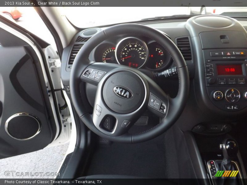 Clear White / Black Soul Logo Cloth 2013 Kia Soul +