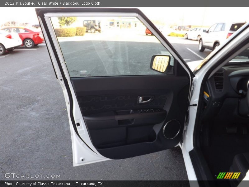 Clear White / Black Soul Logo Cloth 2013 Kia Soul +