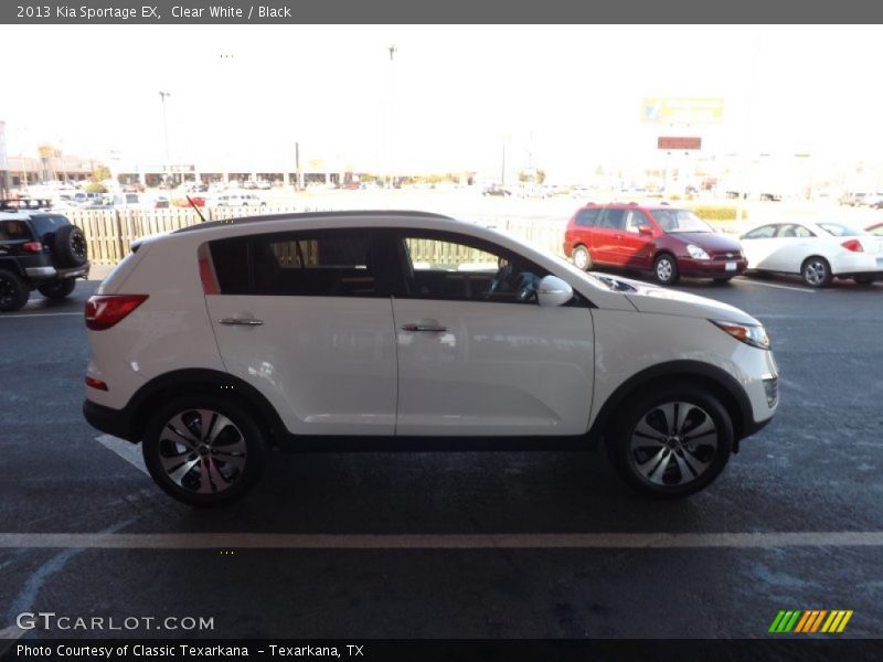 Clear White / Black 2013 Kia Sportage EX