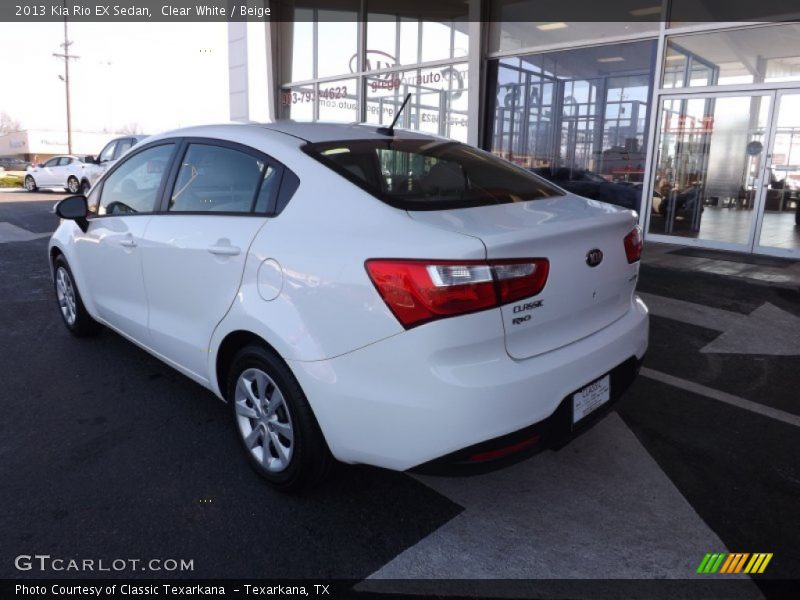 Clear White / Beige 2013 Kia Rio EX Sedan