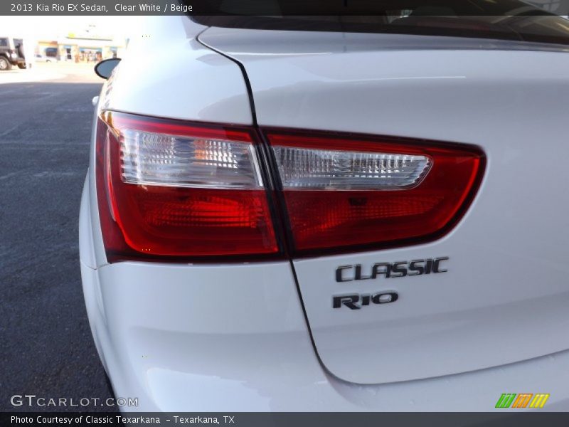 Clear White / Beige 2013 Kia Rio EX Sedan