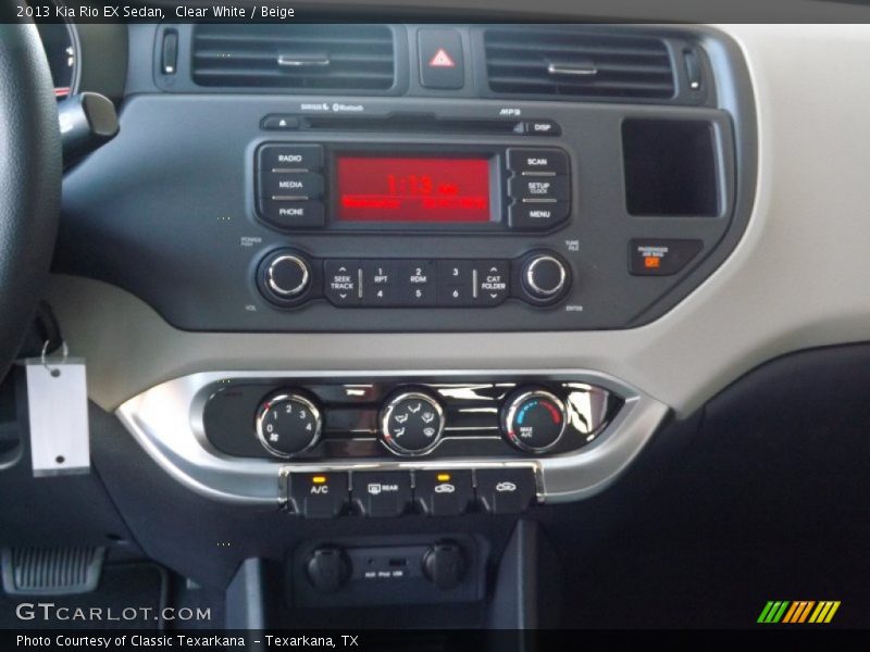 Clear White / Beige 2013 Kia Rio EX Sedan