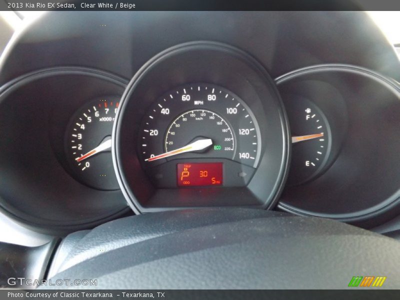 Clear White / Beige 2013 Kia Rio EX Sedan