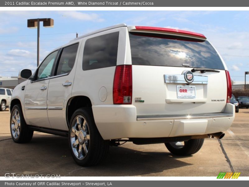 White Diamond Tricoat / Cashmere/Cocoa 2011 Cadillac Escalade Premium AWD