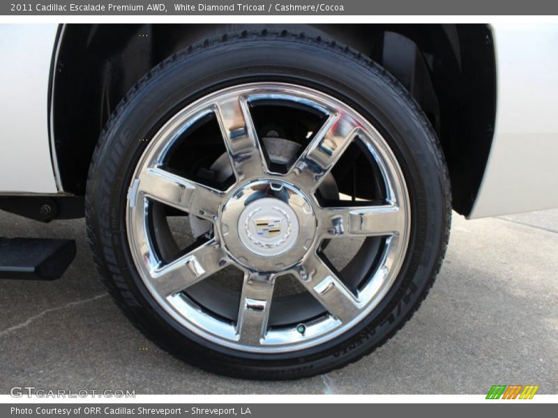 White Diamond Tricoat / Cashmere/Cocoa 2011 Cadillac Escalade Premium AWD
