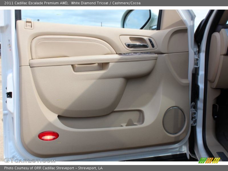White Diamond Tricoat / Cashmere/Cocoa 2011 Cadillac Escalade Premium AWD