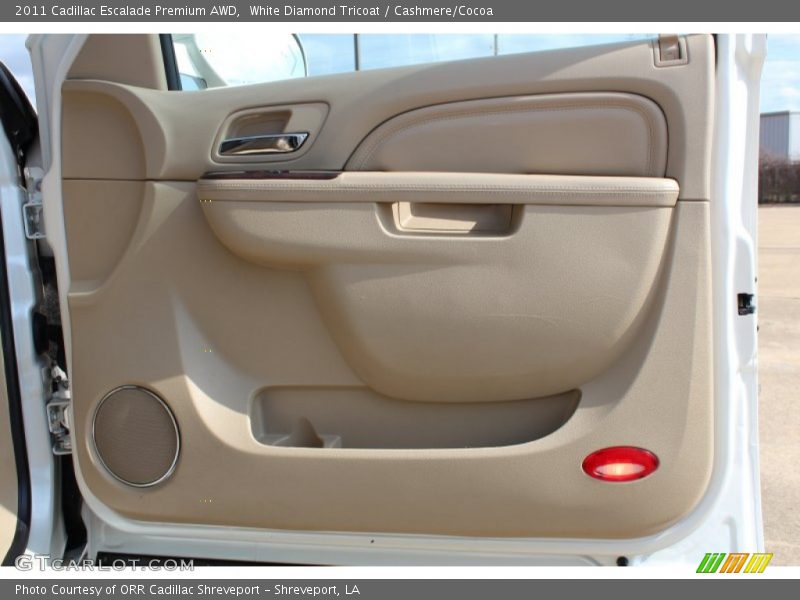 White Diamond Tricoat / Cashmere/Cocoa 2011 Cadillac Escalade Premium AWD