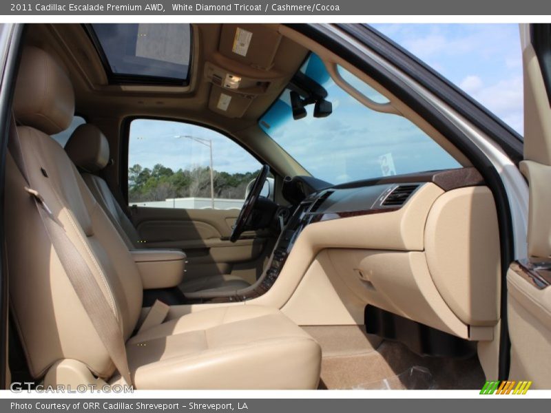 White Diamond Tricoat / Cashmere/Cocoa 2011 Cadillac Escalade Premium AWD