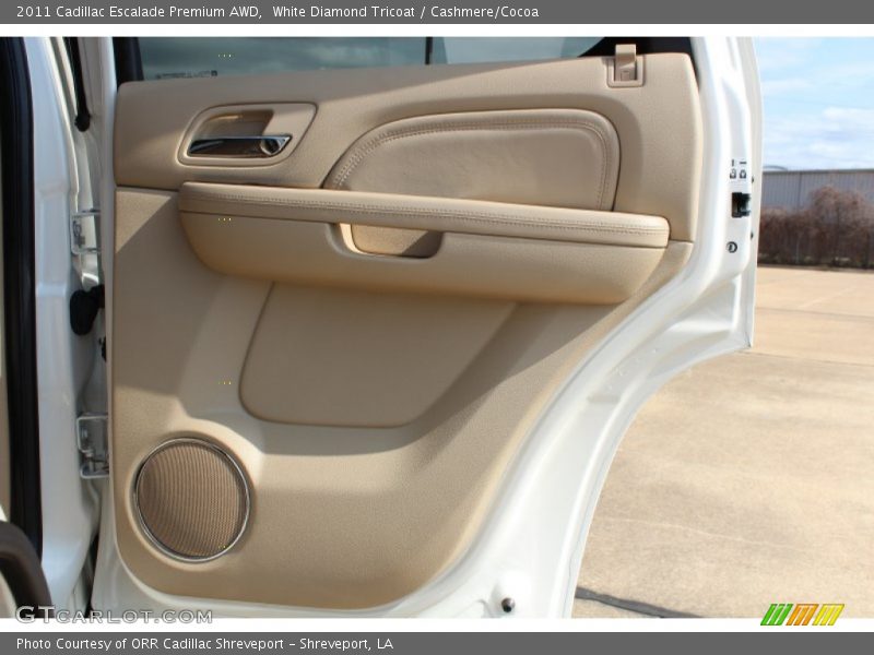 White Diamond Tricoat / Cashmere/Cocoa 2011 Cadillac Escalade Premium AWD