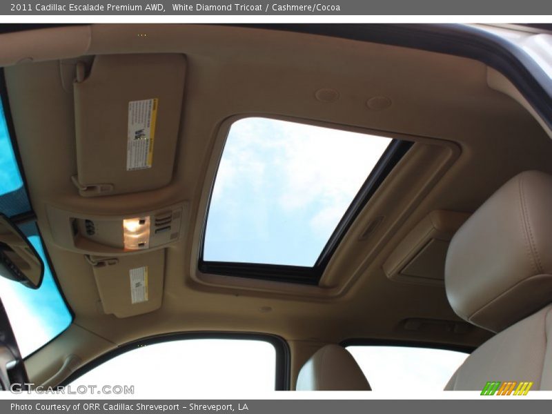 White Diamond Tricoat / Cashmere/Cocoa 2011 Cadillac Escalade Premium AWD