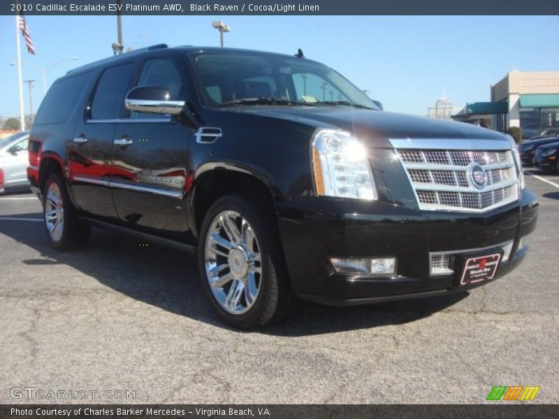 Black Raven / Cocoa/Light Linen 2010 Cadillac Escalade ESV Platinum AWD